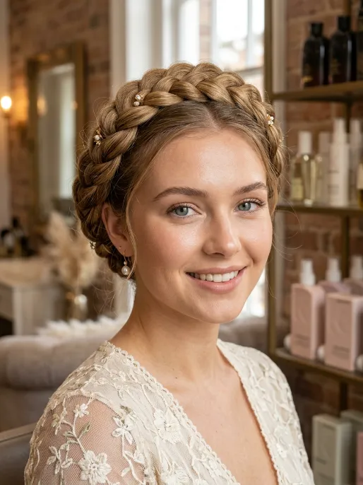 15. Milkmaid Crown Braid