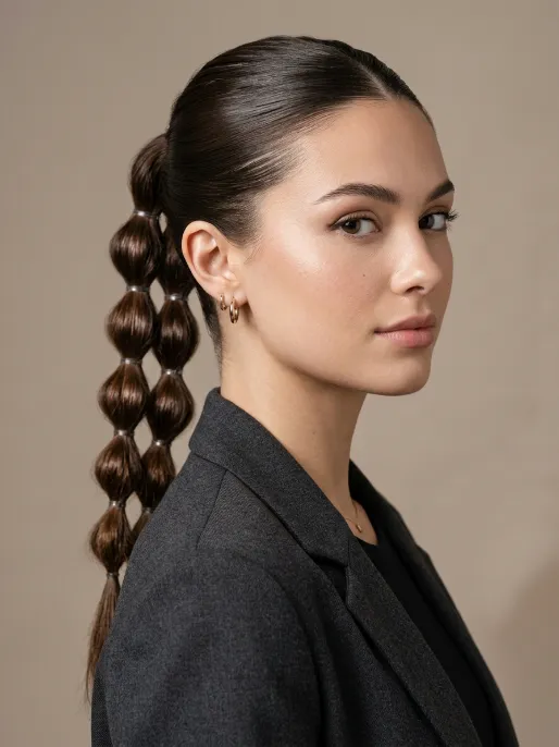 4. Mini Bubble Ponytail