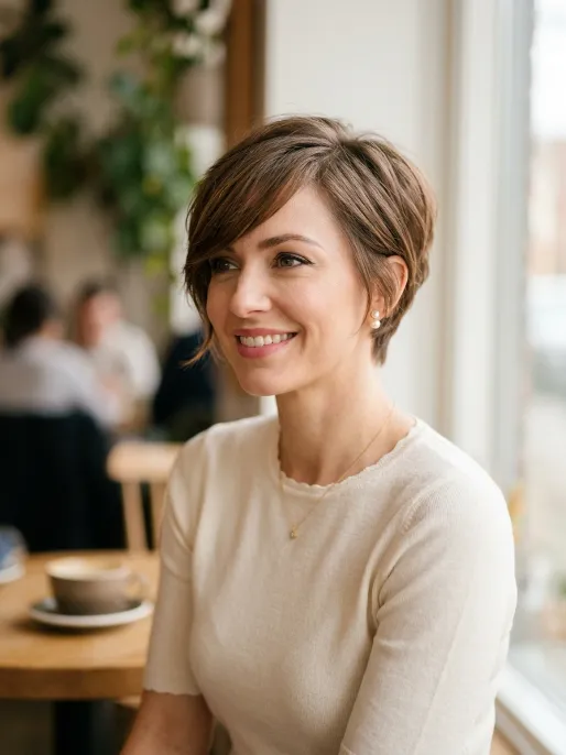 19. Pixie with Bangs Swept to the Side