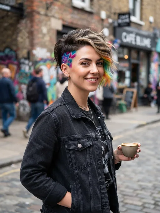 31. Pixie with Color Blocked Undercut