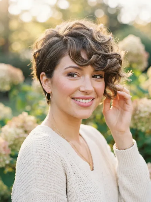 27. Pixie with Curled Fringe