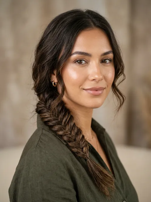 3. Side Fishtail Braid