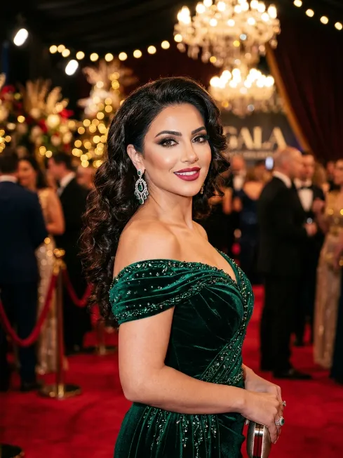 9. Side Swept Glam Waves