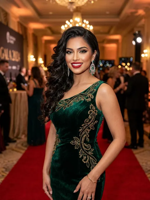 5. Side Swept Glam Waves