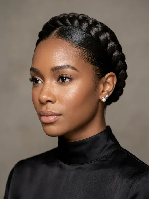 7. Sleek Crown Braid
