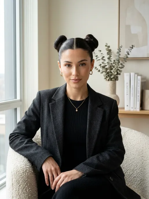 10. Sleek Space Buns