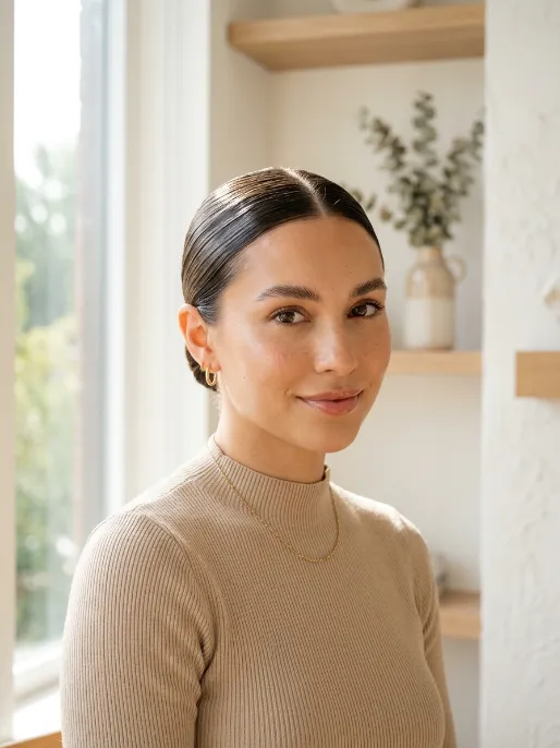 1. Slicked Back Bun