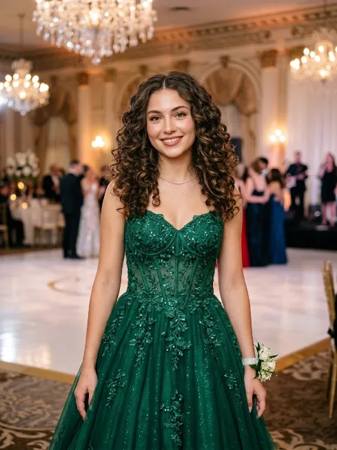 13. Soft Curls with a Middle Part