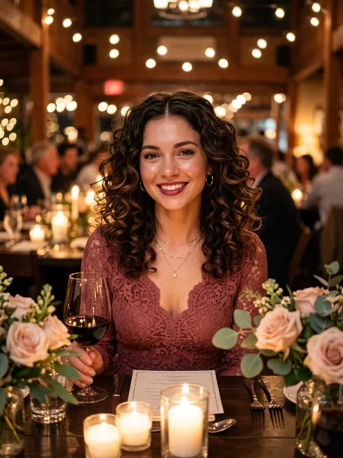 5. Soft Curls with a Middle Part