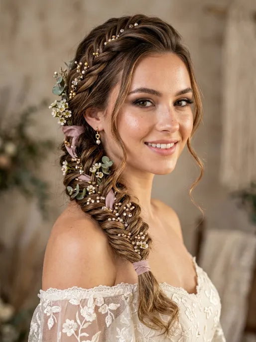 23. Statement Fishtail Braid with Accessories