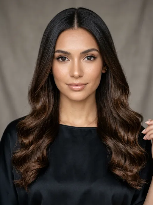 17. Straight Hair with Loose Waves