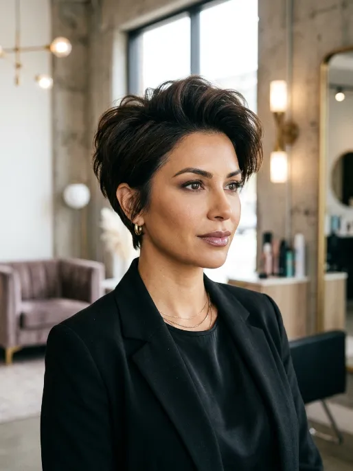10. Voluminous Pixie Blowout