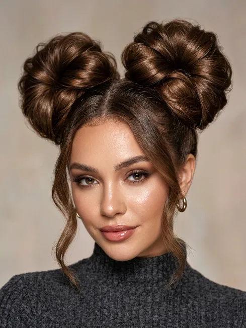 20. Voluminous Space Buns