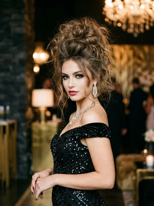 18. Voluminous Teased Bun