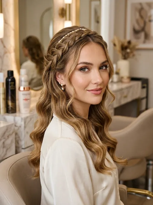 22. Waterfall Braid with Headband Base
