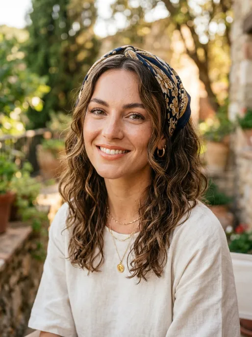 12. Wavy Bandana Wrap