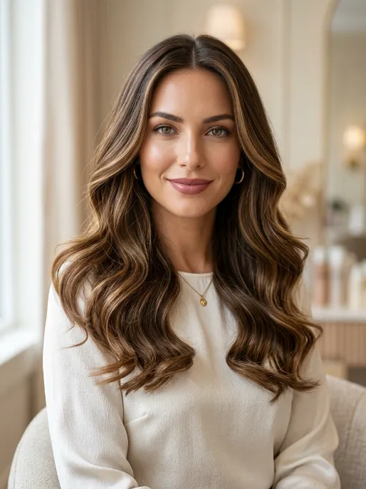 18. Wavy Hair with Curled Ends