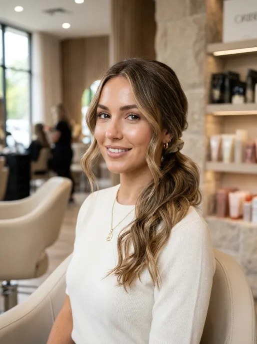 3. Wavy Low Ponytail