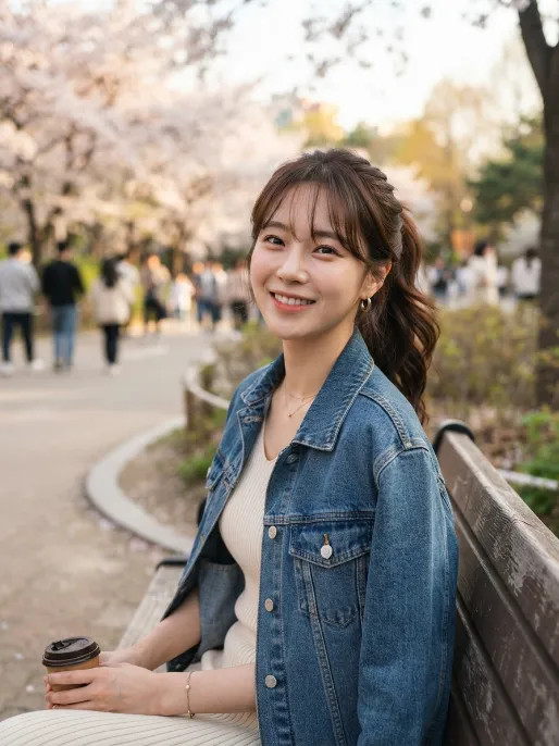 27. Wavy Ponytail with Bangs