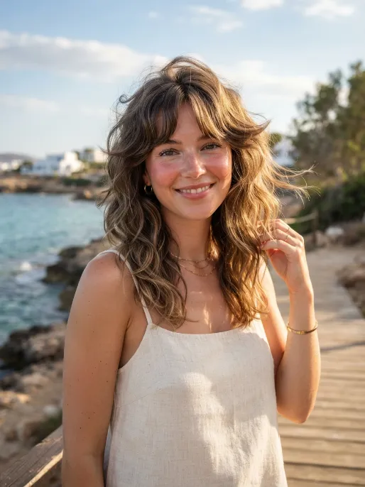 15. Wolf Cut with Beach Waves